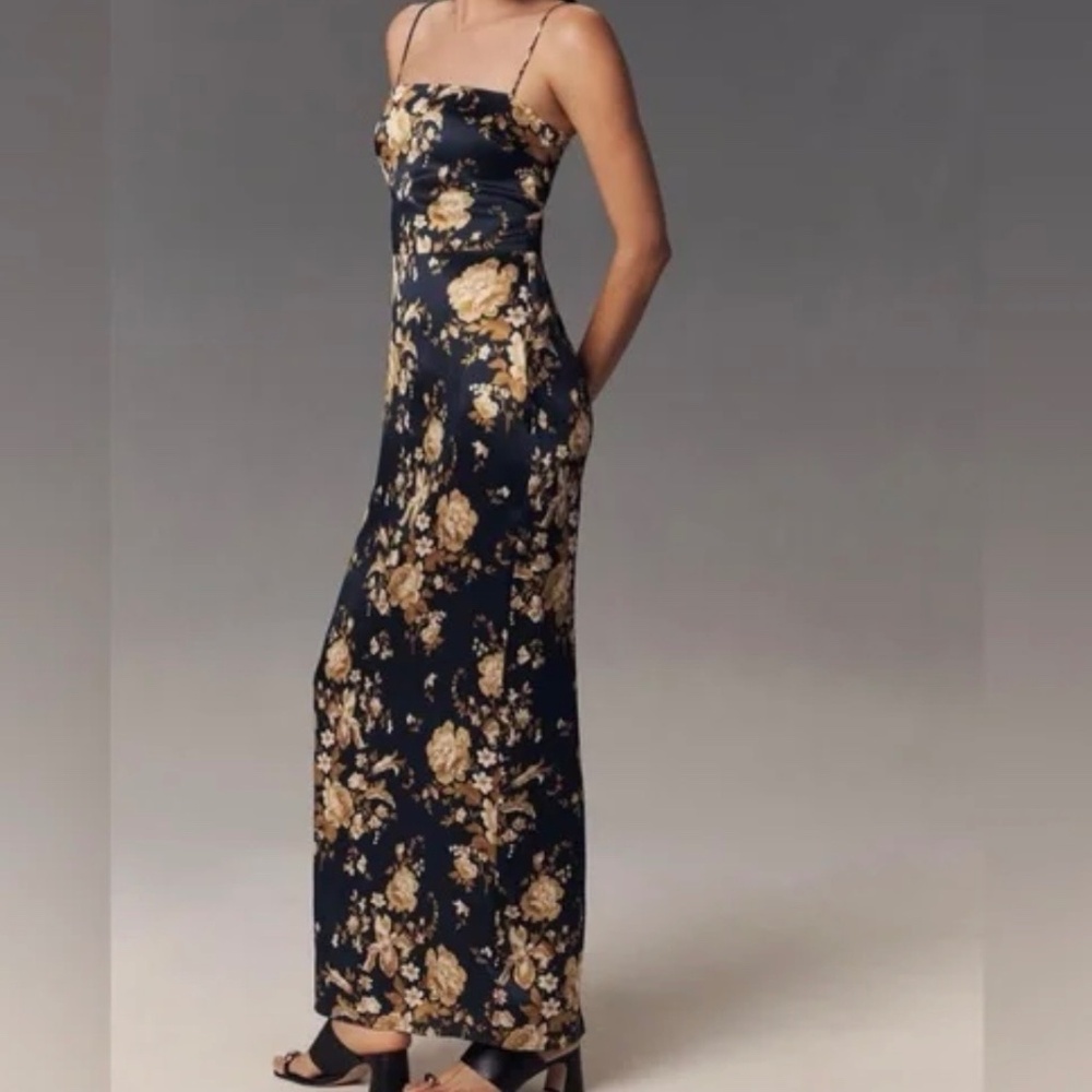 Reformation Frankie Silk Dress In Divinity, brand new, never worn, No flaws. - Picture 6 of 9